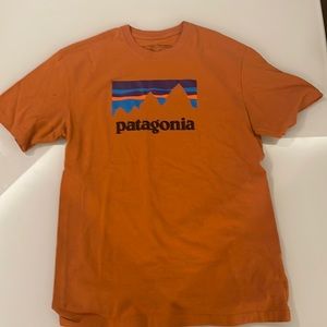 Patagonia | Short Sleeve T | Small | Orange Graphic Design | Great Condition